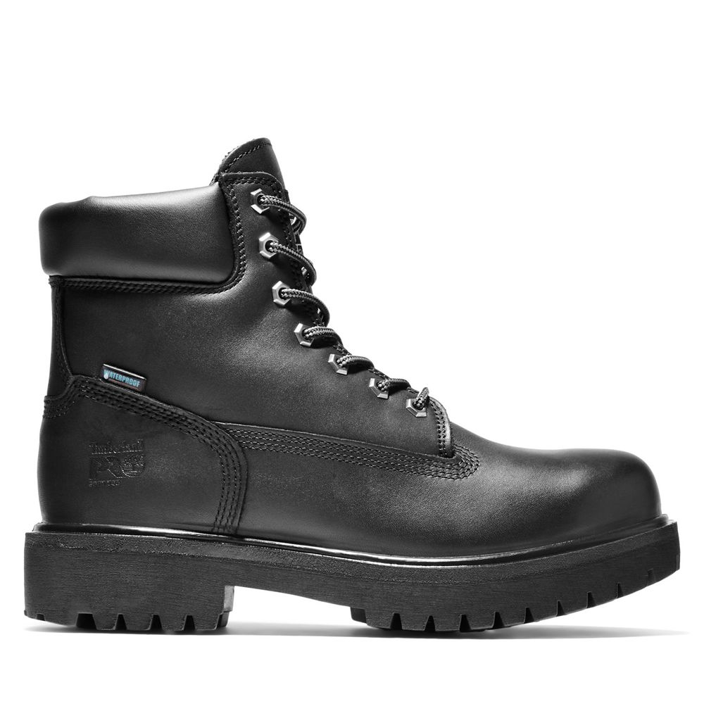 Bocanci Pro Timberland Barbati Negrii - Direct Attach 6" Soft Toe - Romania - LUXJCI976